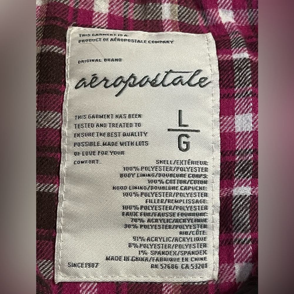 Aeropostale Women’s Chocolate Brown Quilted Puffer Vest Y2K Preppy Size L - Picture 9 of 11